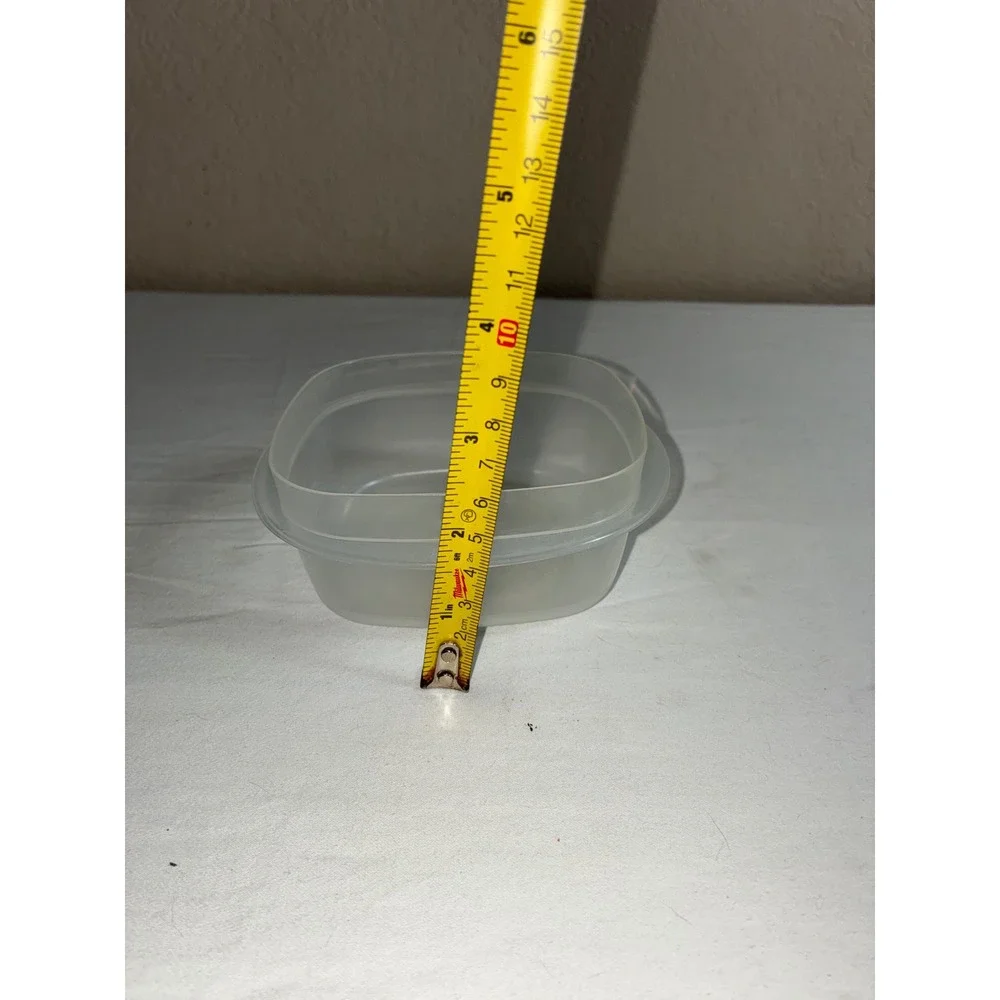 Rubbermaid TakeAlongs 1.25 Cup Square Food Storage Container Red Lid Clear Base